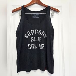 Troll Co. "Support Blue Collar" Tank Top - Size US M